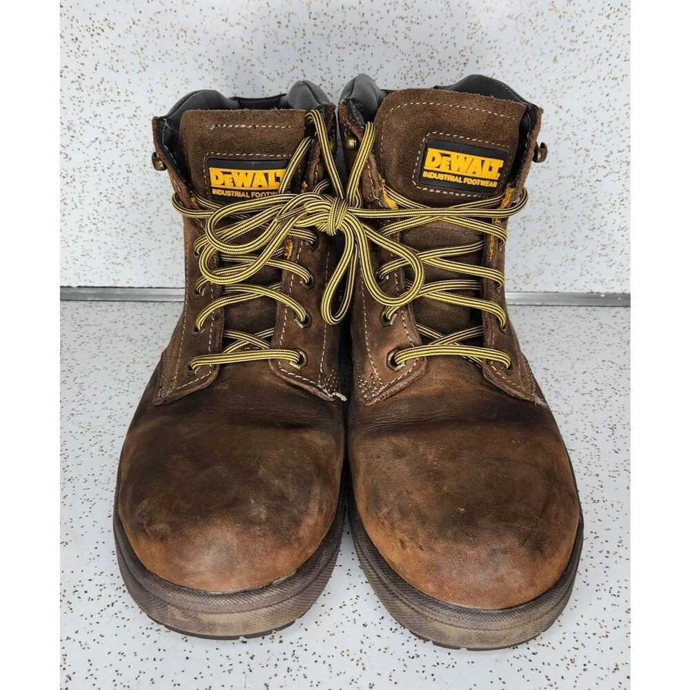 Men's Dewalt Plasma PT Plain Toe Industrial Oil Slip Resistant Brown Work Boots